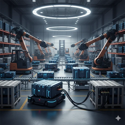 El proyecto de baterías de potencia industriales entra en la fase de entregas a gran escala, compatible con múltiples tipos de equipos automatizados